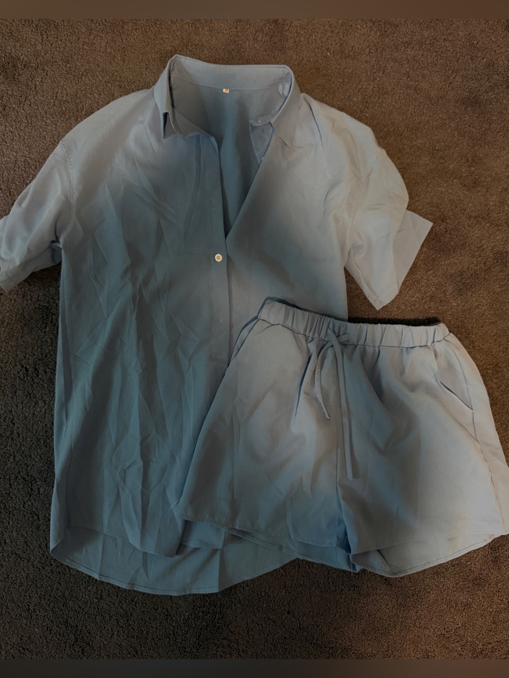 Light Blue Women’s Casual Button-Up Shirt